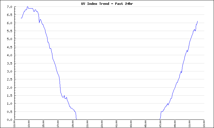 Large 24Hr UV Index Chart