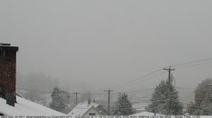 Nov 16 Snow on the Alberniweather Webcam