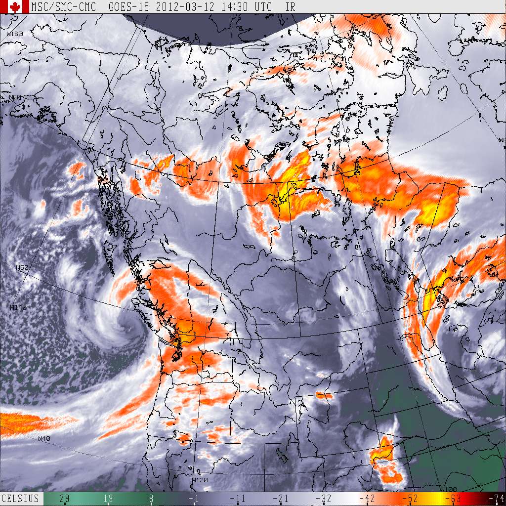 Barometer Plunging – Winds Strong – Snow on Higher Passes