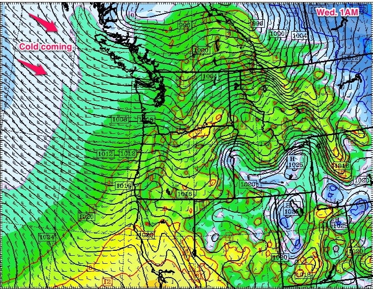 Cold Snap on the way.