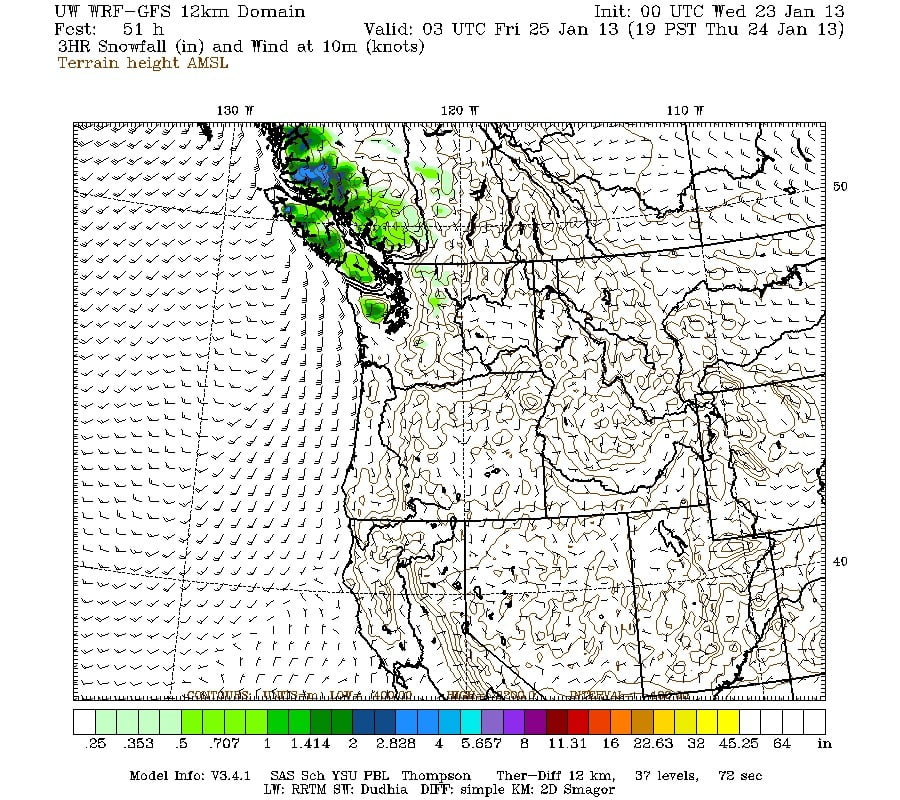 Next snowy threat Thursday night