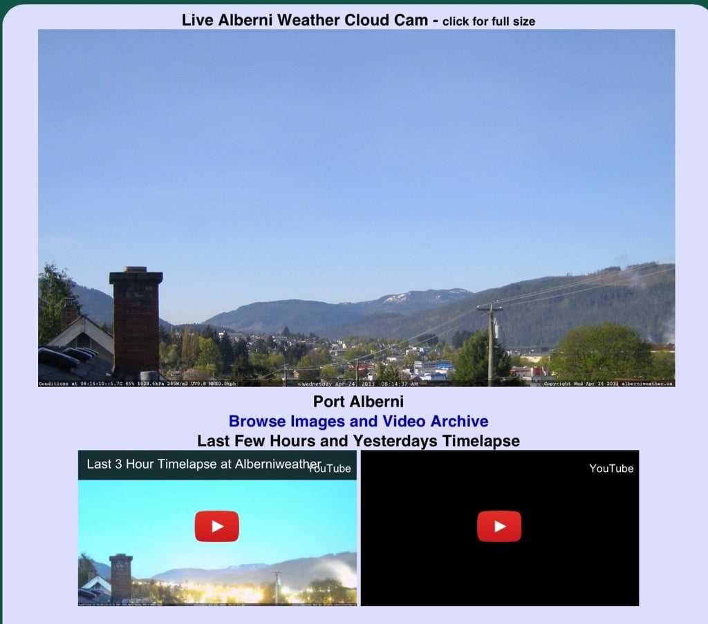 Above 20C today. Check out the 3 hour time lapses
