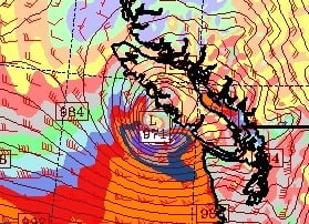 So where did the wind go?  Mostly North.