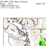 UWash 24hr snow to 4PM Thursday. Nothing.