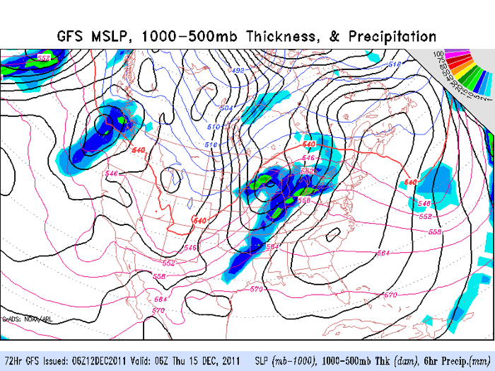 Upper level precip