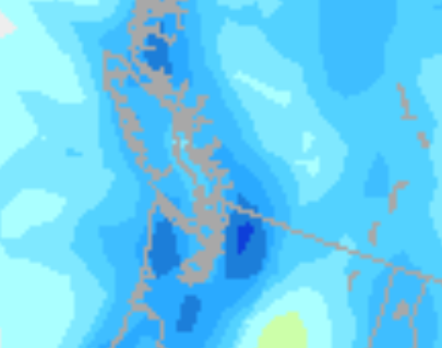 Saturday precip CMC