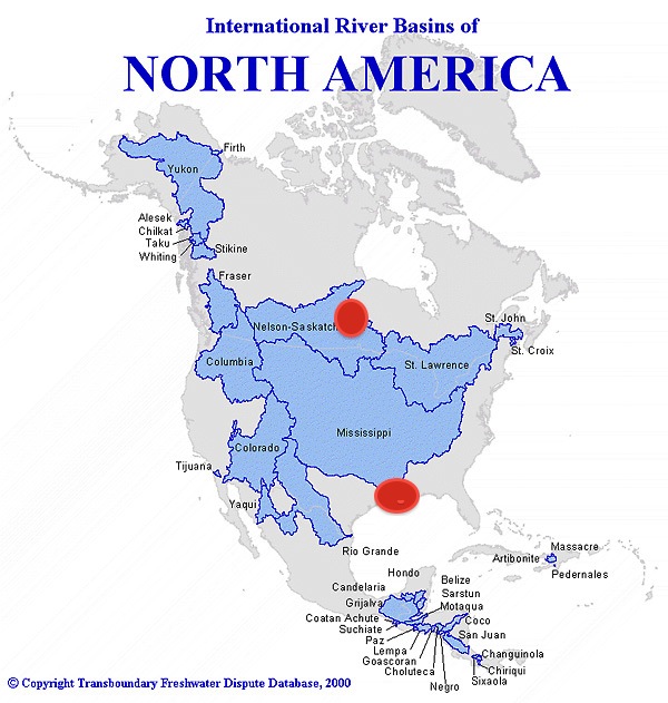 North America water basins