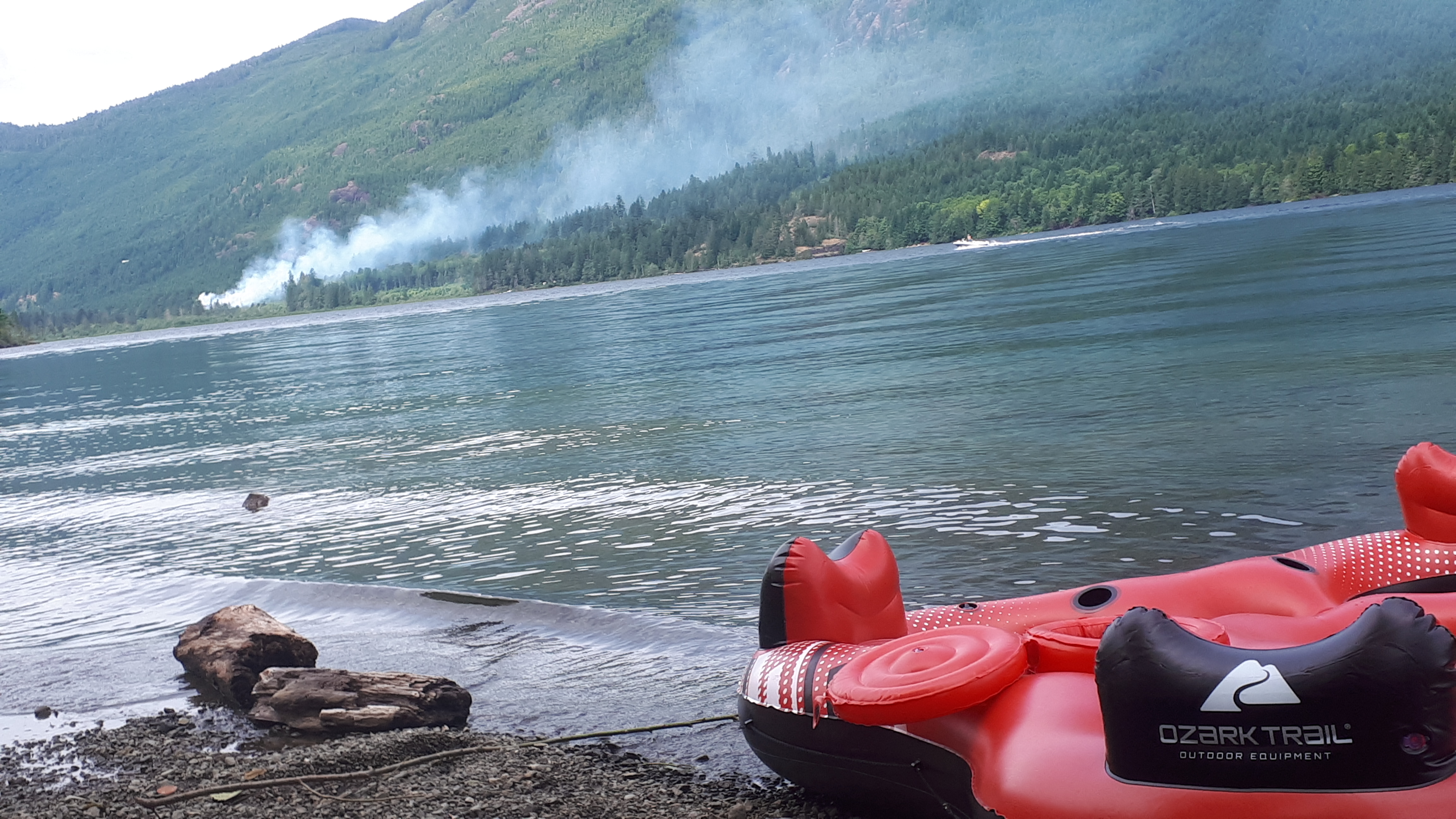 Wildfire at Taylor Flats on Sproat Lake