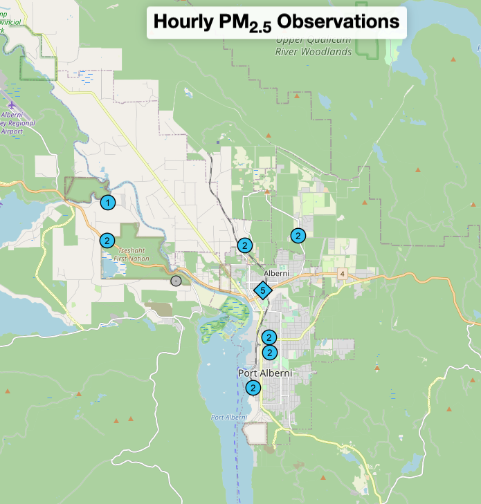 Smoke on East Island but not Alberni yet. Excellent CBC Weather and Climate Resource. Go By Bike Week!